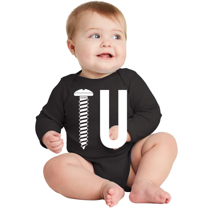 Screw U You Funny Rude Humor Baby Long Sleeve Bodysuit