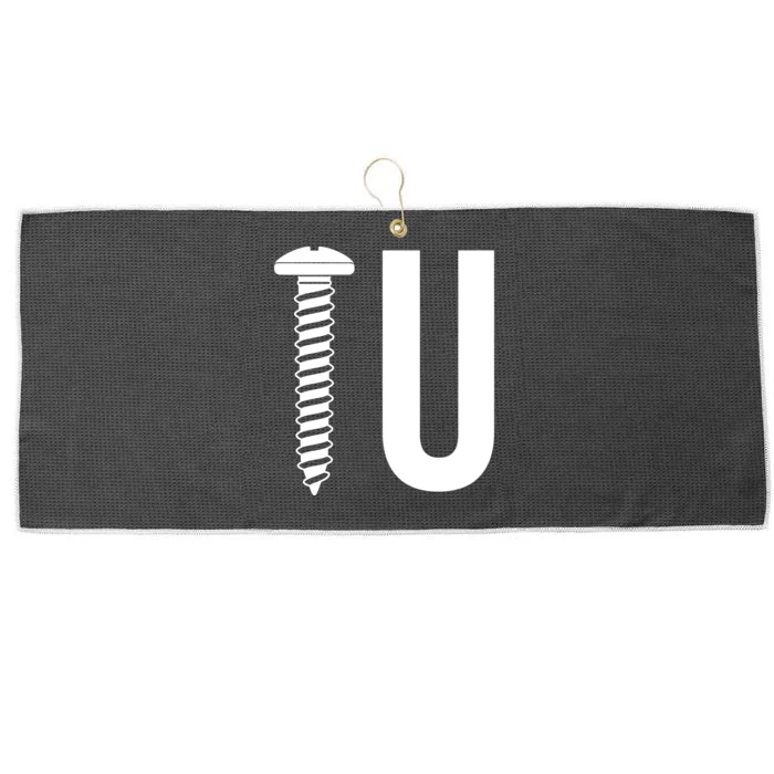 Screw U You Funny Rude Humor Large Microfiber Waffle Golf Towel