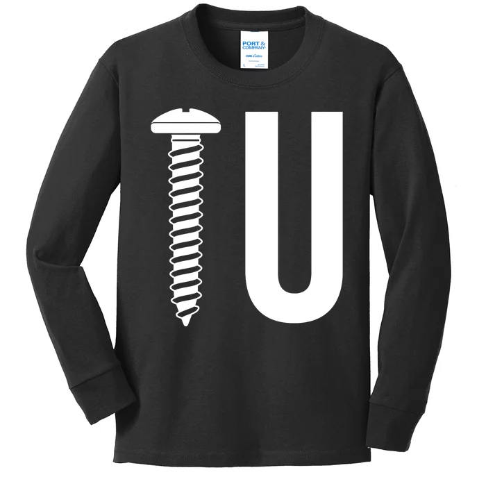 Screw U You Funny Rude Humor Kids Long Sleeve Shirt