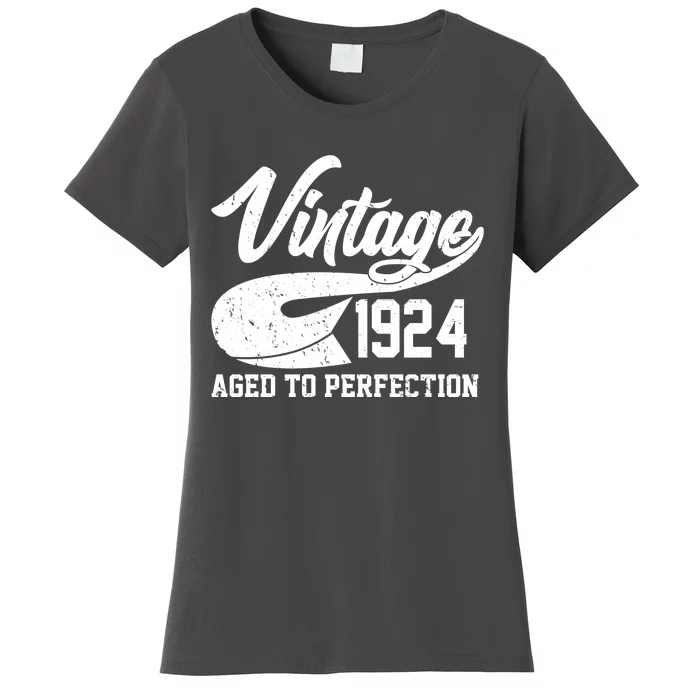 Sporty Vintage 1924 Aged To Perfection 100th Birthday Women's T-Shirt