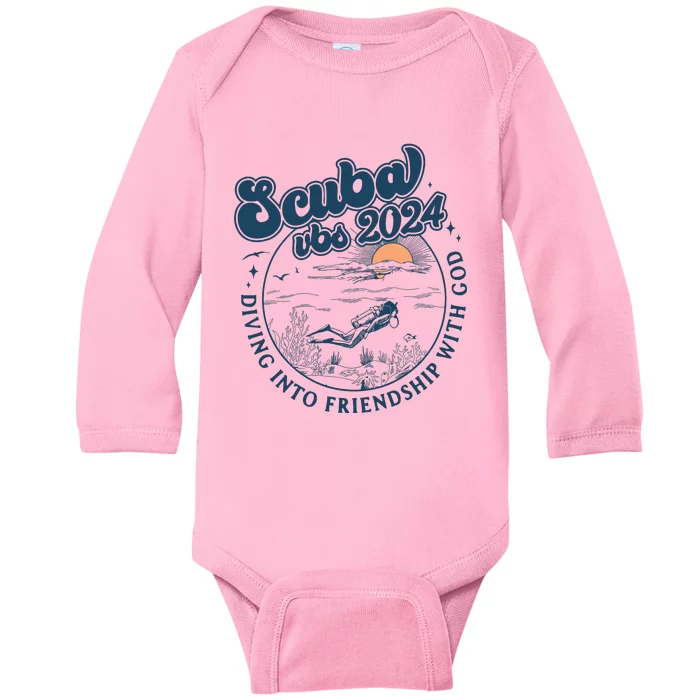 Scuba Vbs 2024 Diving Into Friendship With God Underwater Baby Long Sleeve Bodysuit