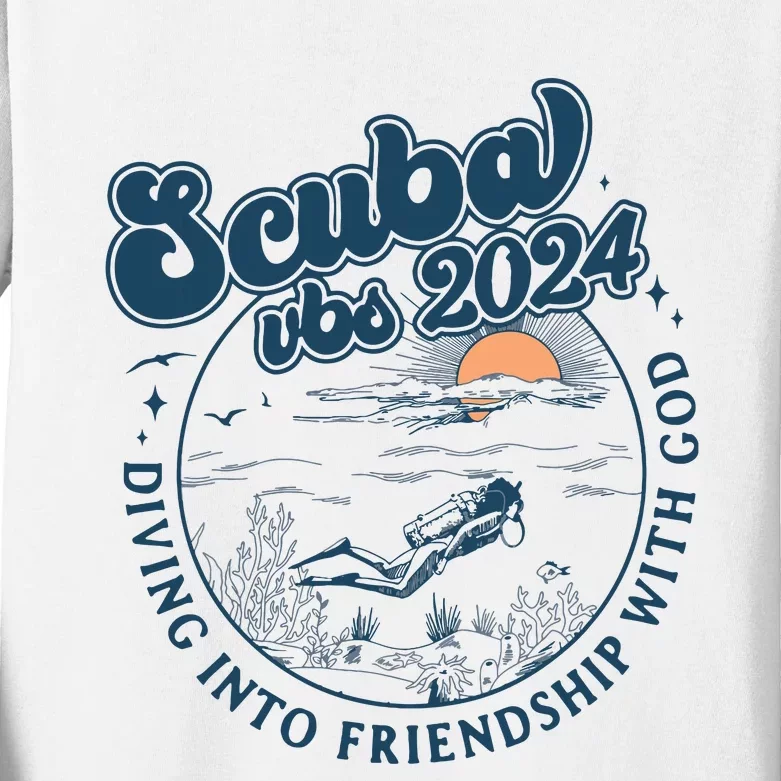 Scuba Vbs 2024 Diving Into Friendship With God Underwater Kids Long Sleeve Shirt