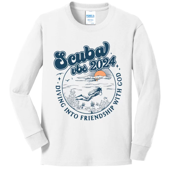 Scuba Vbs 2024 Diving Into Friendship With God Underwater Kids Long Sleeve Shirt