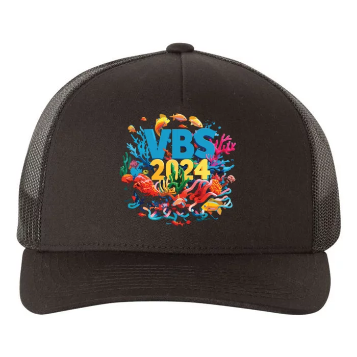 Scuba Vbs 2024 Vacation Bible School Diving Into Friendship Yupoong Adult 5-Panel Trucker Hat