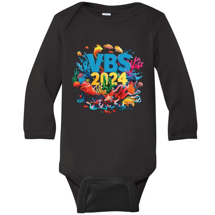 Scuba Vbs 2024 Vacation Bible School Diving Into Friendship Baby Long Sleeve Bodysuit