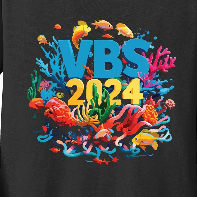 Scuba Vbs 2024 Vacation Bible School Diving Into Friendship Kids Long Sleeve Shirt