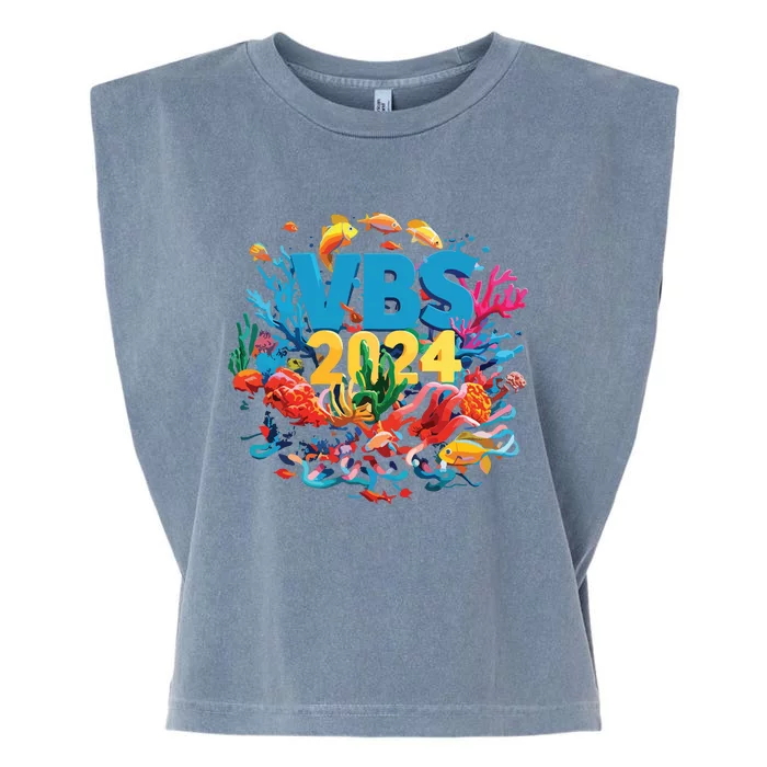 Scuba Vbs 2024 Vacation Bible School Diving Into Friendship Garment-Dyed Women's Muscle Tee