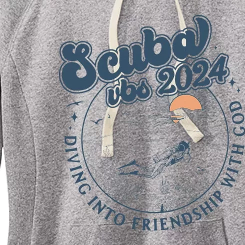 Scuba Vbs 2024 Diving Into Friendship With God Underwater Women's Fleece Hoodie