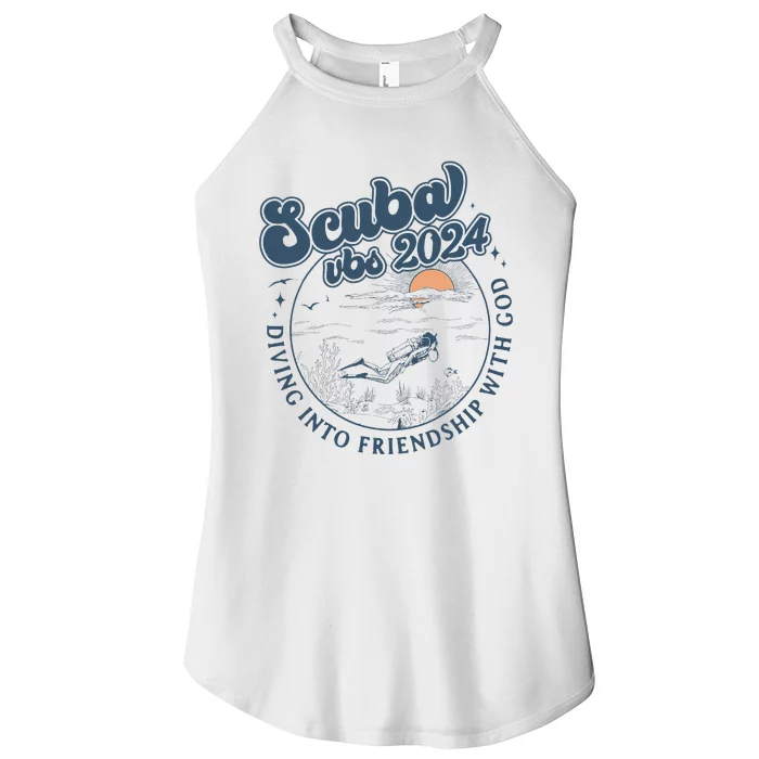 Scuba Vbs 2024 Diving Into Friendship With God Underwater Women’s Perfect Tri Rocker Tank