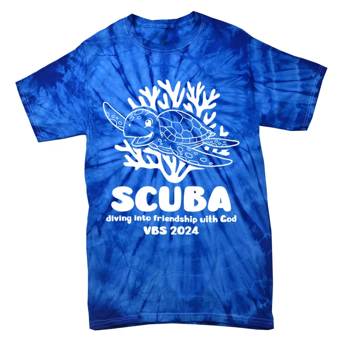 Scuba Vbs 2024 Diving Into Friendship With God Christian Gift Tie-Dye T-Shirt