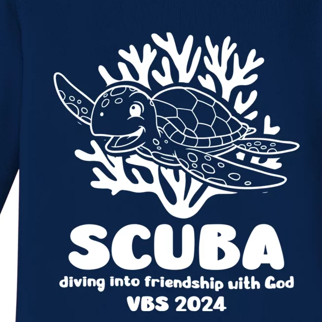 Scuba Vbs 2024 Diving Into Friendship With God Christian Gift Baby Long Sleeve Bodysuit