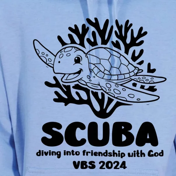 Scuba Vbs 2024 Diving Into Friendship With God Christian Gift Unisex Surf Hoodie