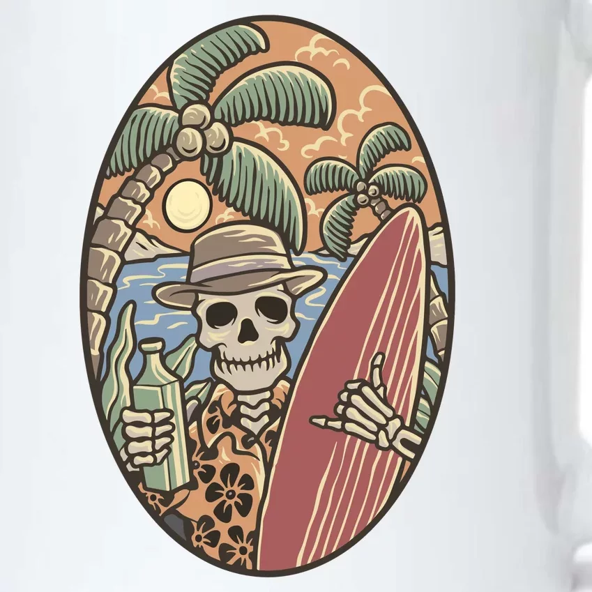 Skeleton Vacation Black Color Changing Mug