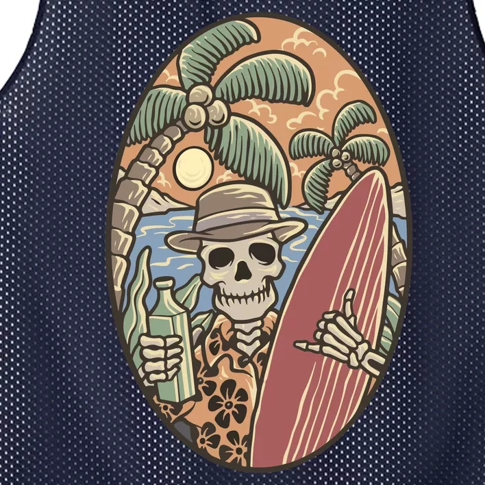 Skeleton Vacation Mesh Reversible Basketball Jersey Tank