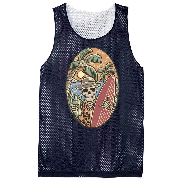 Skeleton Vacation Mesh Reversible Basketball Jersey Tank