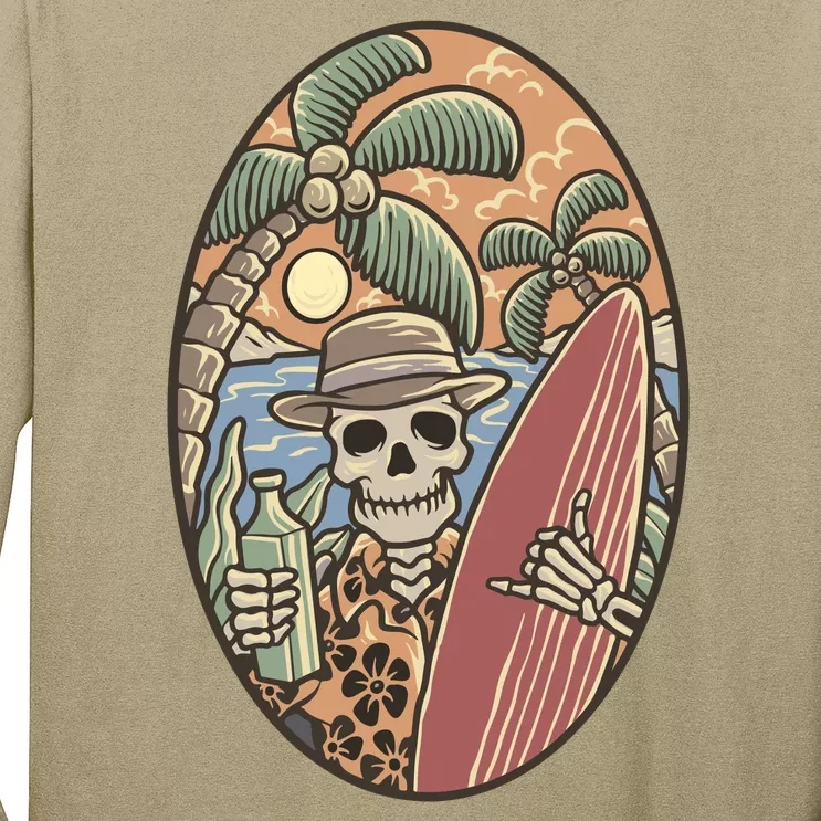 Skeleton Vacation Long Sleeve Shirt