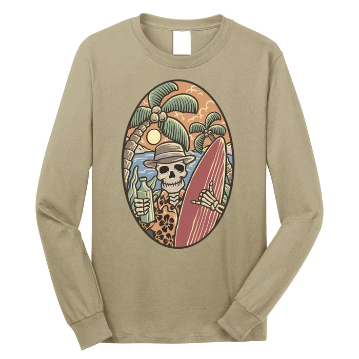 Skeleton Vacation Long Sleeve Shirt