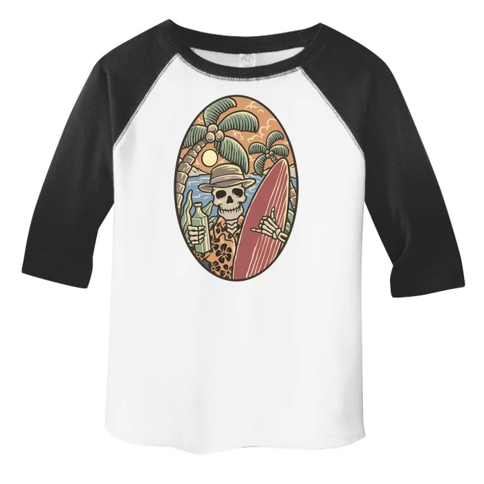 Skeleton Vacation Toddler Fine Jersey T-Shirt