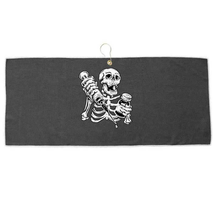 Skeleton Vaccine Large Microfiber Waffle Golf Towel