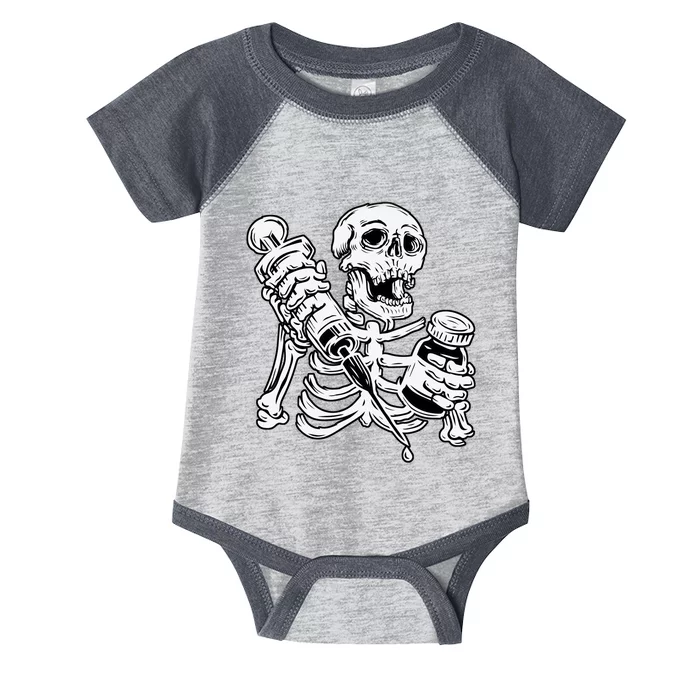 Skeleton Vaccine Infant Baby Jersey Bodysuit