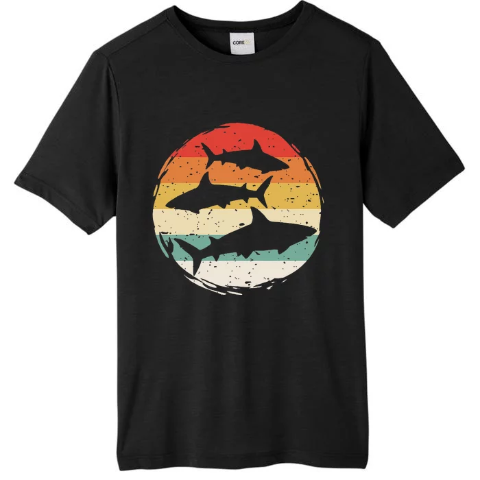 Sharks Vintage 80s Retro Clothes Shark Party In The Sea ChromaSoft Performance T-Shirt