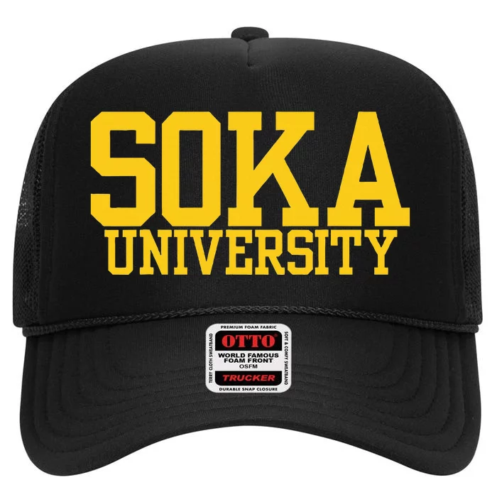 Soka Vintage Arch University High Crown Mesh Trucker Hat