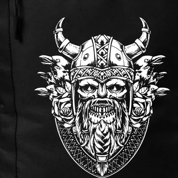 Skull Viking And Raven And Viking Helmet Daily Commute Backpack