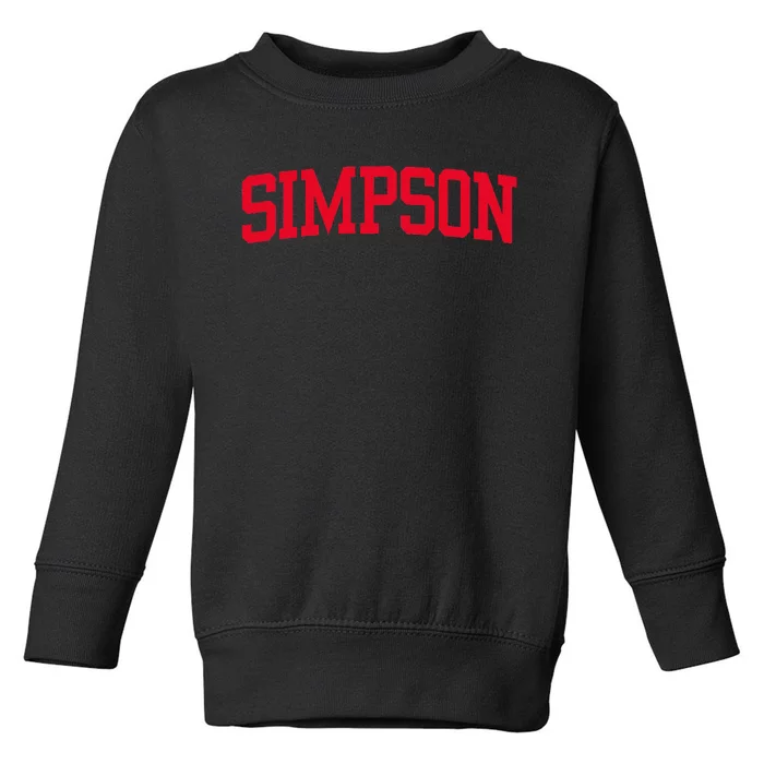 Simpson Vintage Arch University Toddler Sweatshirt