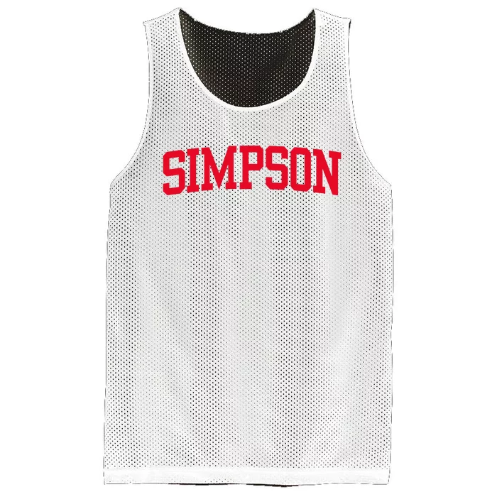 Simpson Vintage Arch University Mesh Reversible Basketball Jersey Tank