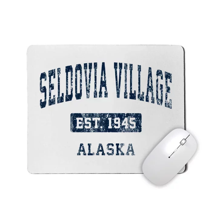 Seldovia Village Alaska Ak Vintage Sports Established Mousepad