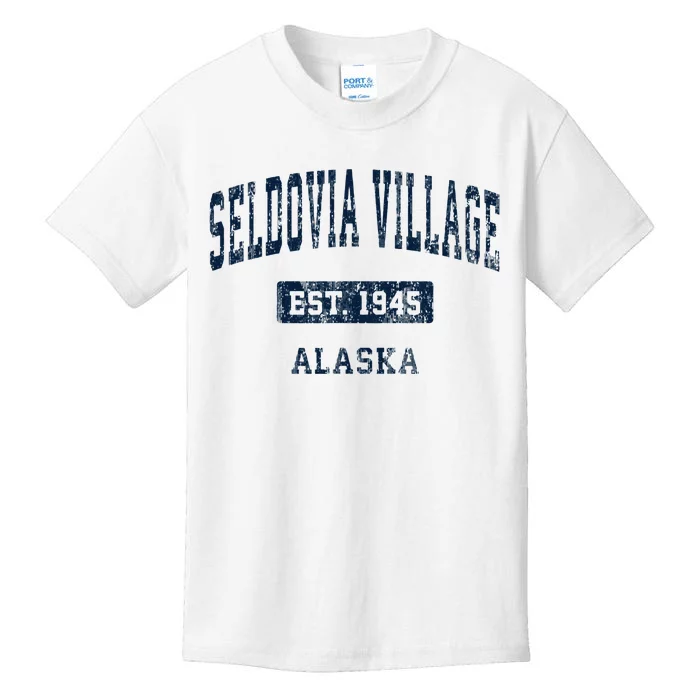 Seldovia Village Alaska Ak Vintage Sports Established Kids T-Shirt