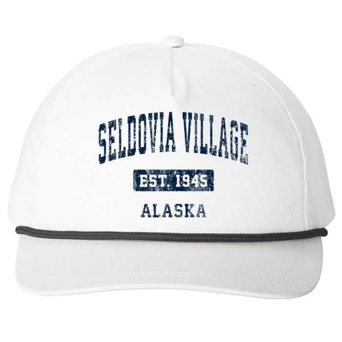 Seldovia Village Alaska Ak Vintage Sports Established Snapback Five-Panel Rope Hat