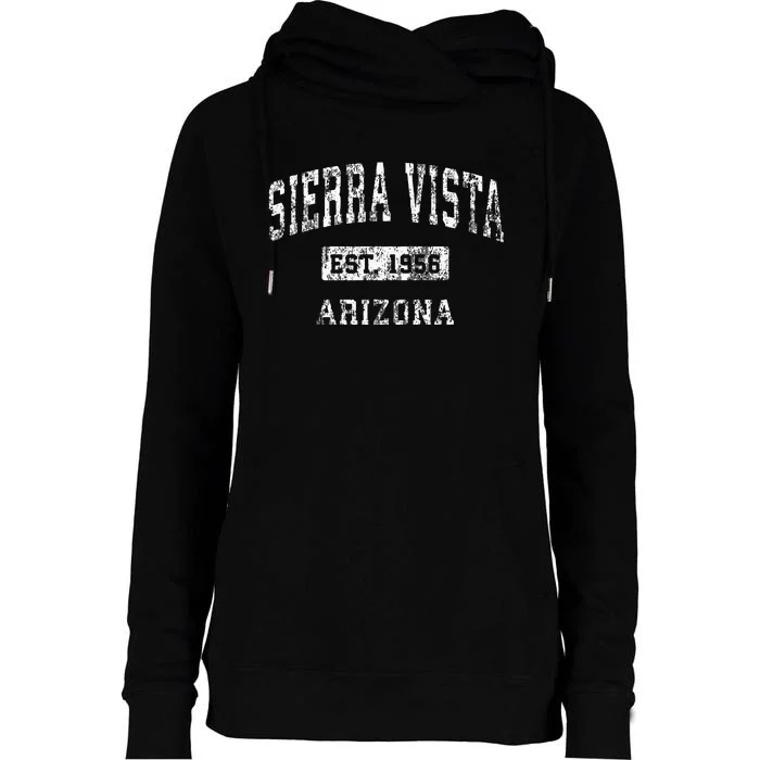 Sierra Vista Arizona Az Vintage Established Sports Womens Funnel Neck Pullover Hood