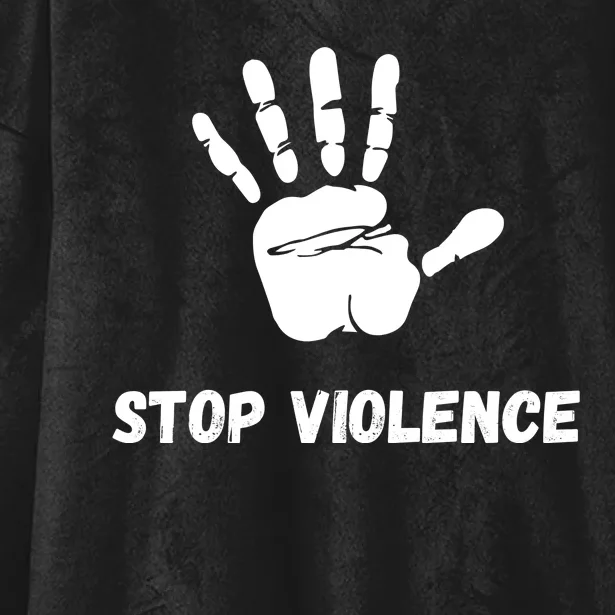 Stop Violence Awareness Hooded Wearable Blanket