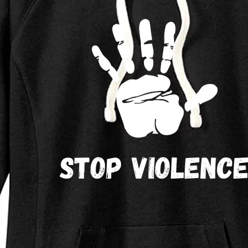 Stop Violence Awareness Women's Fleece Hoodie