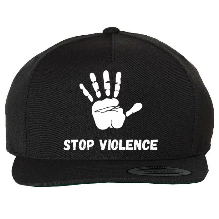 Stop Violence Awareness Wool Snapback Cap