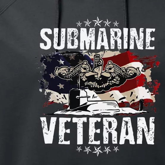 Submarine Veteran Artwork For A Submariner Performance Fleece Hoodie