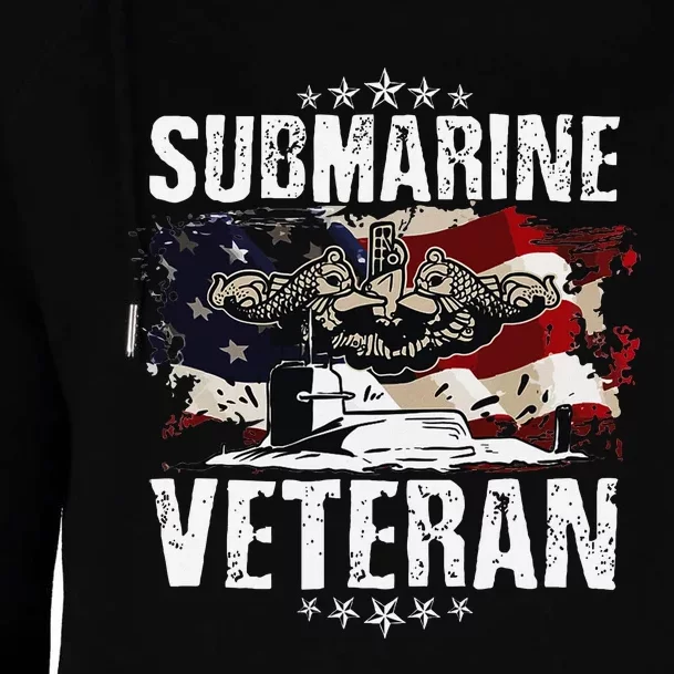 Submarine Veteran Artwork For A Submariner Womens Funnel Neck Pullover Hood