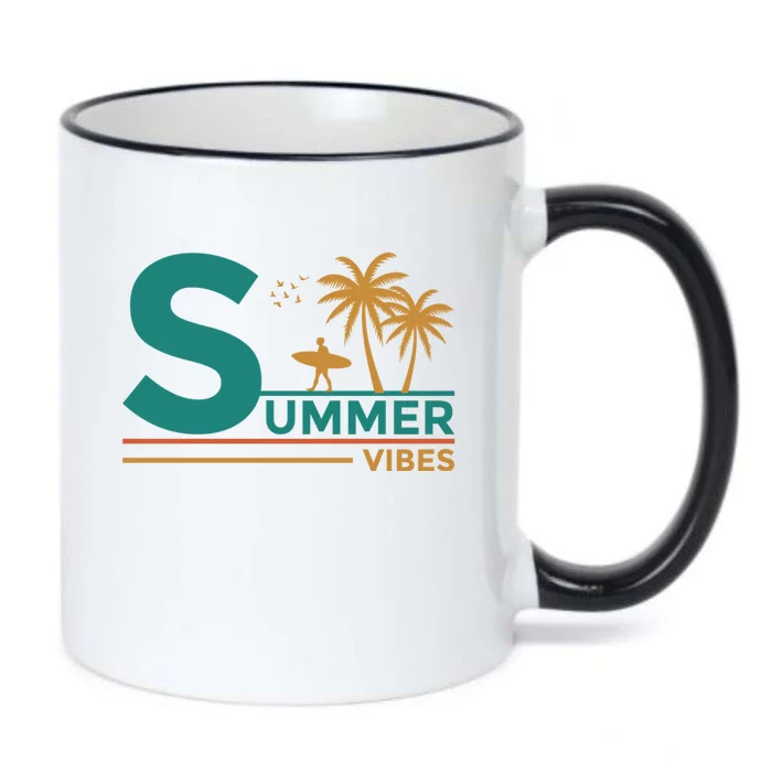 Summer Vibes Adventure Graphic Black Color Changing Mug