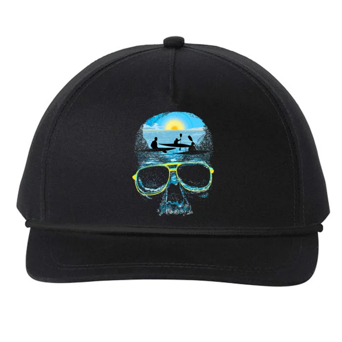 Summer Vacation Beach Skull Lover Cool Rowing Snapback Five-Panel Rope Hat