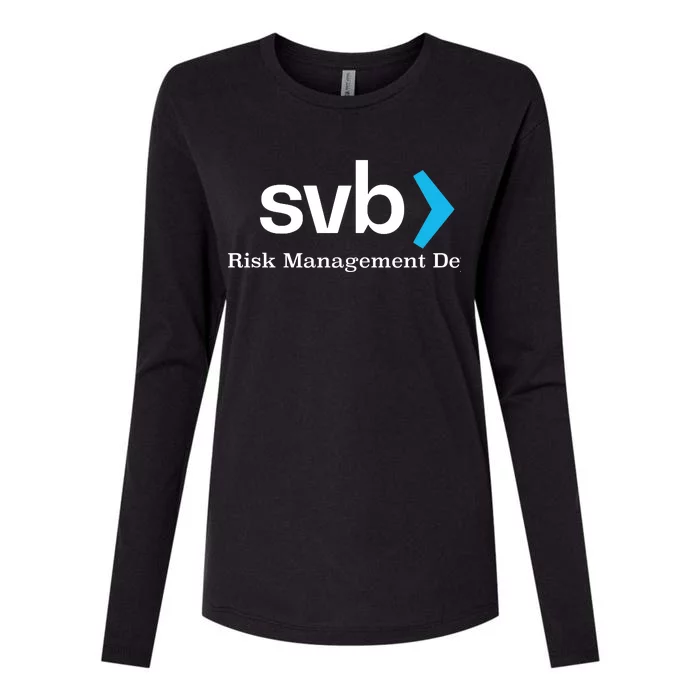 Silicon Valley Bank SVB Risk Management Department Womens Cotton Relaxed Long Sleeve T-Shirt