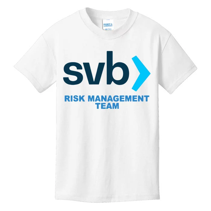 Silicon Valley Bank SVB Risk Management Department Kids T-Shirt