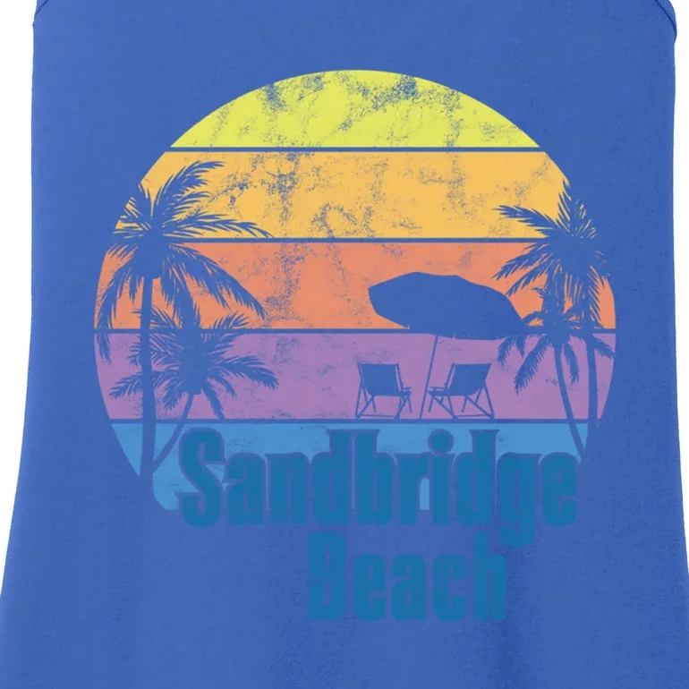 Sandbridge Virginia Beach Retro Sunset Family Beach Vacation Gift Ladies Essential Tank