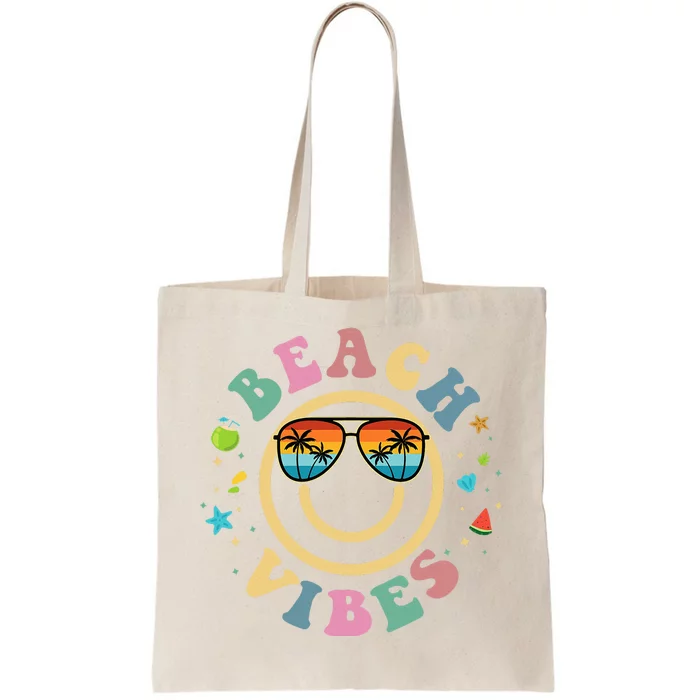 Summer Vacation Beach Vibes Stylish Beach Tote Bag