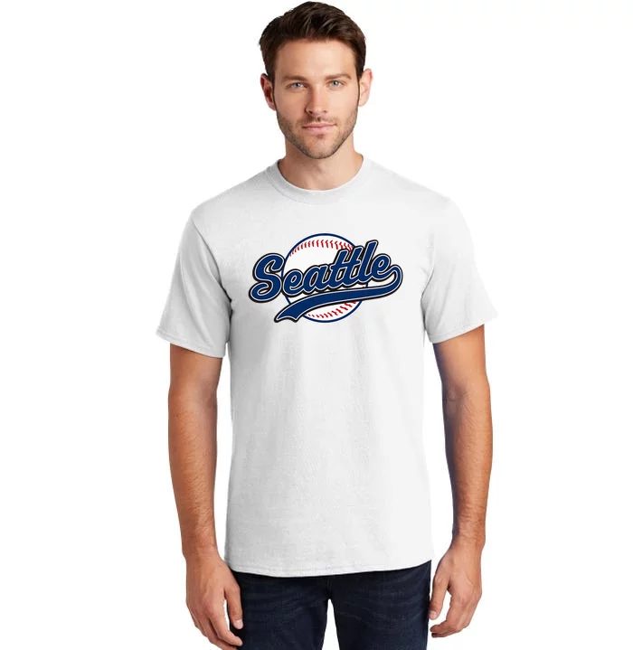 Seattle Vintage Baseball Throwback Retro Design Tall T-Shirt