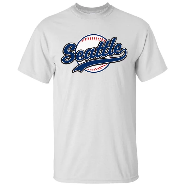 Seattle Vintage Baseball Throwback Retro Design Tall T-Shirt