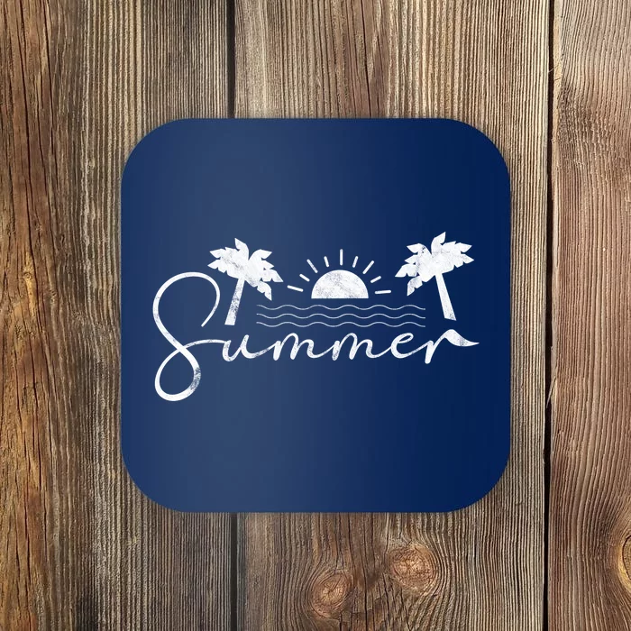 Summer Vintage Beach Coaster