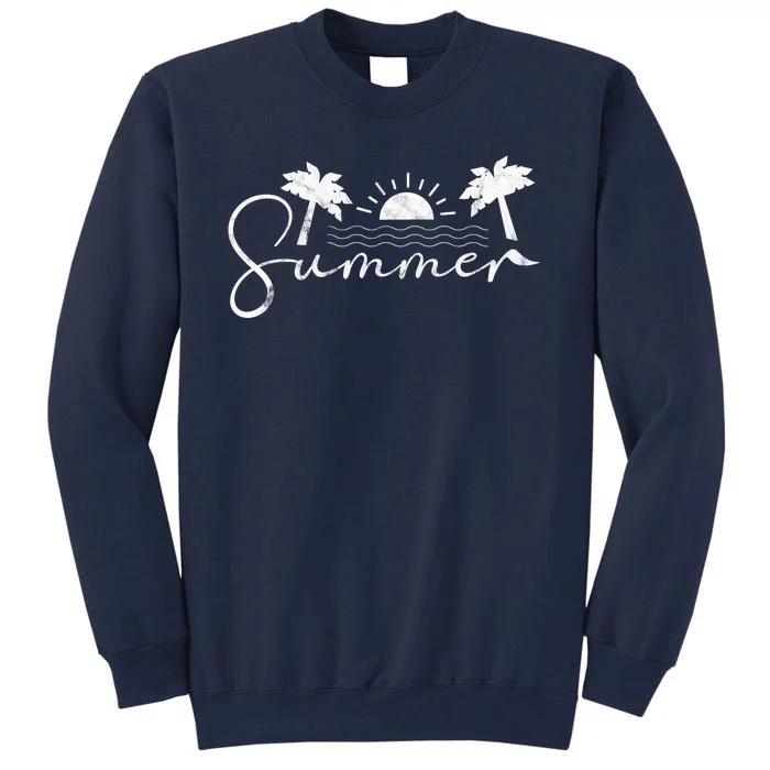 Summer Vintage Beach Tall Sweatshirt