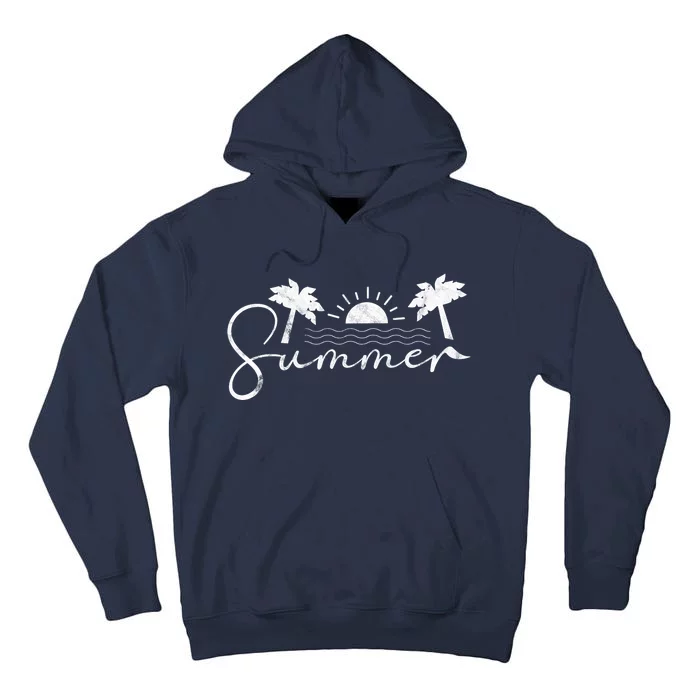 Summer Vintage Beach Tall Hoodie