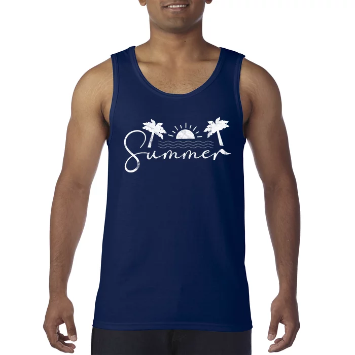 Summer Vintage Beach Tank Top